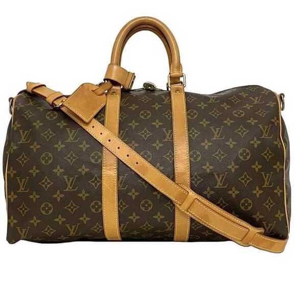 LOUIS VUITTON Brown Monogram Leather Boston Bag - Picture 1 of 11